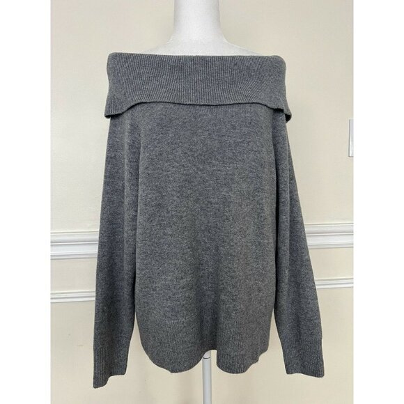 Paige Izabella Off the Shoulder Wool Blend Sweater Women Wool warm gray - Picture 3 of 6